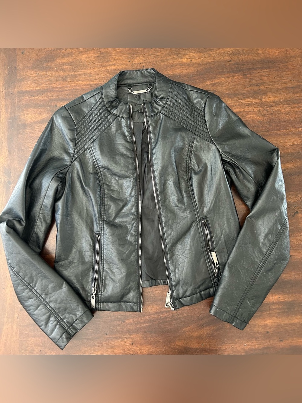 J2 Faux Leather Jacket Black